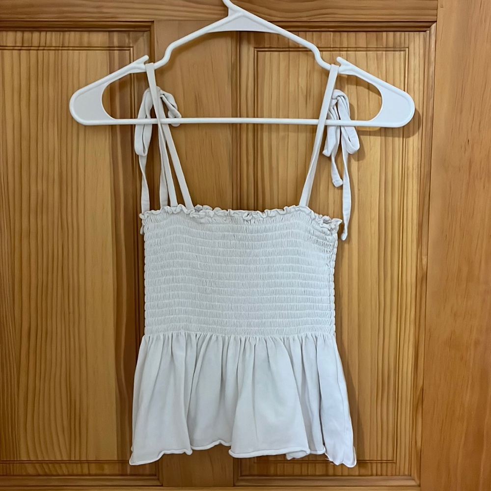 Women’s White Fit & Flare Crop Top